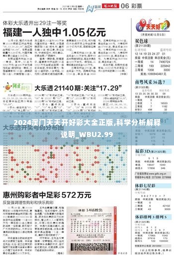 2024澳门天天开好彩大全正版,科学分析解释说明_WBU2.99