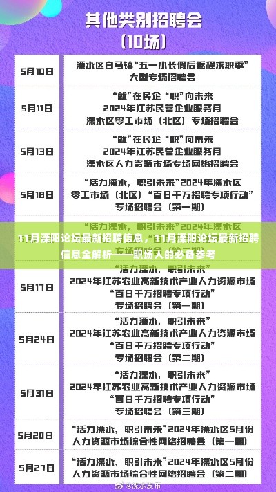 11月溧阳论坛最新招聘信息全解析，职场人的必备参考
