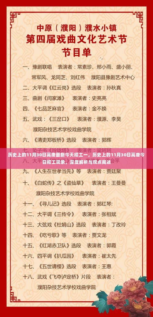历史上的11月30日高唐招工现象，深度解析与观点阐述