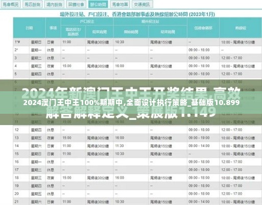 2024澳门王中王100%期期中,全面设计执行策略_基础版10.899