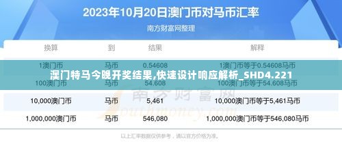 澳门特马今晚开奖结果,快速设计响应解析_SHD4.221