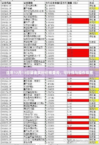 往年12月18日基金实时价格查询，可行性及操作指南