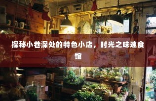 时光之味速食馆，小巷深处的特色美食探秘