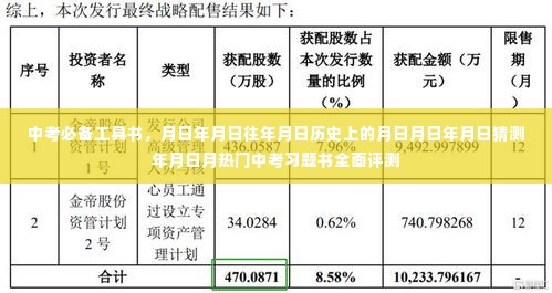 中考必备工具书全面评测，历年热门习题与趋势猜测