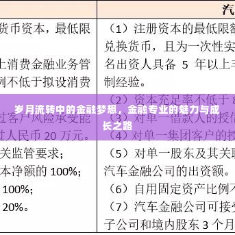 岁月流转中的金融梦想，专业魅力与成长之路探索