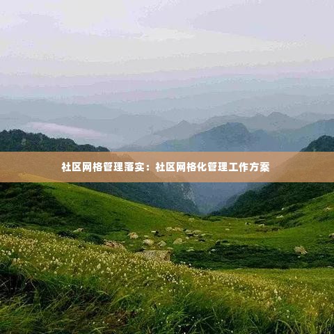 社区网格管理落实：社区网格化管理工作方案 