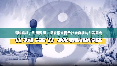 揭秘真相，引领深思，深度报道揭示社会真相与引发思考
