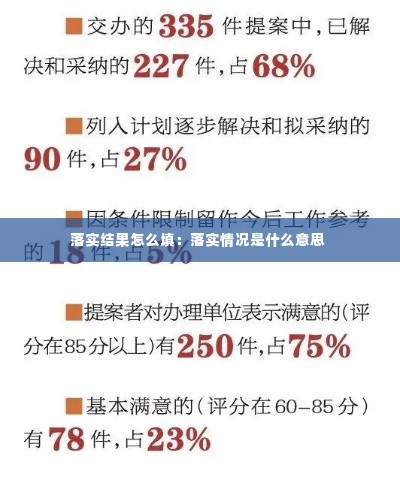 落实结果怎么填：落实情况是什么意思 