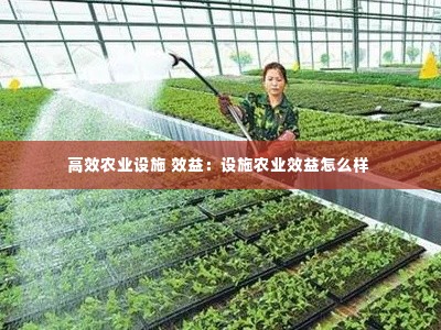 高效农业设施 效益：设施农业效益怎么样 