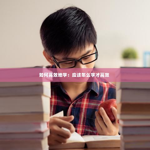 如何高效地学：应该怎么学才高效 