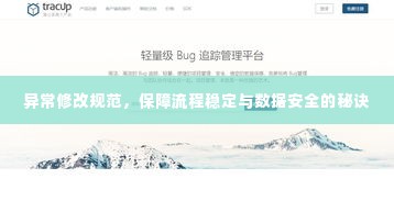 异常修改规范，保障流程稳定与数据安全的秘诀