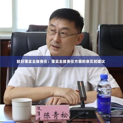 较好落实主体责任：落实主体责任方面的意见和建议 