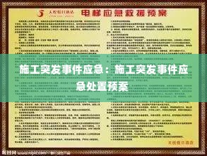 施工突发事件应急：施工突发事件应急处置预案 