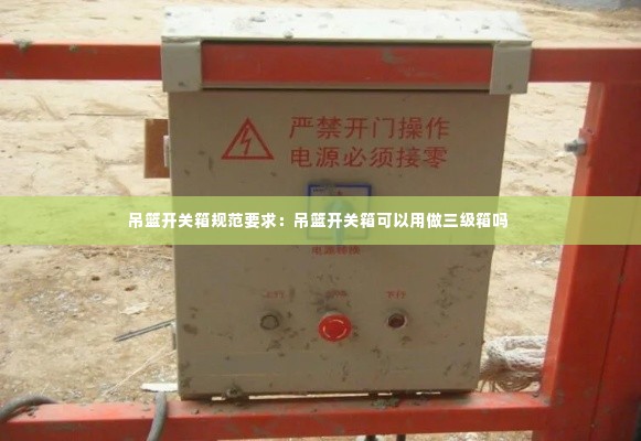 吊篮开关箱规范要求：吊篮开关箱可以用做三级箱吗 