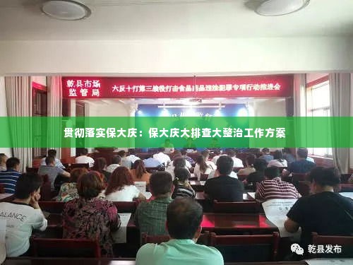 贯彻落实保大庆：保大庆大排查大整治工作方案 