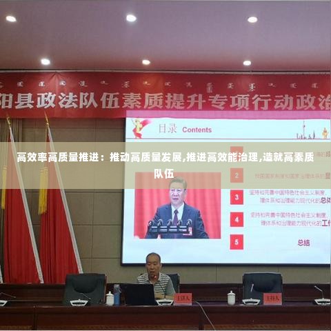 高效率高质量推进：推动高质量发展,推进高效能治理,造就高素质队伍 
