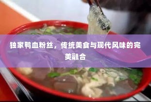 独家鸭血粉丝，传统美食与现代风味的完美融合