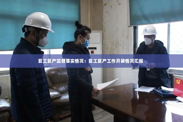 复工复产监督落实情况：复工复产工作开展情况汇报 