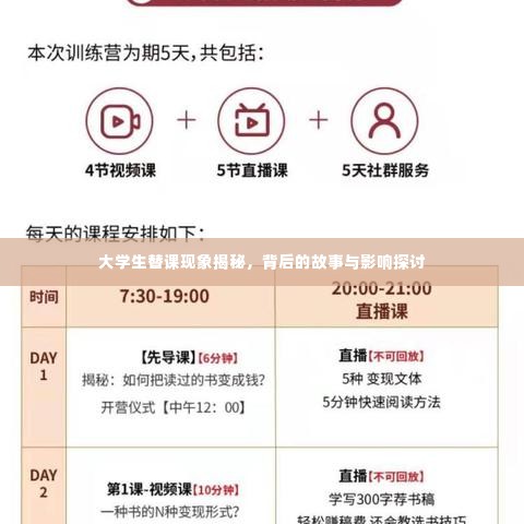 大学生替课现象揭秘，背后的故事与影响探讨