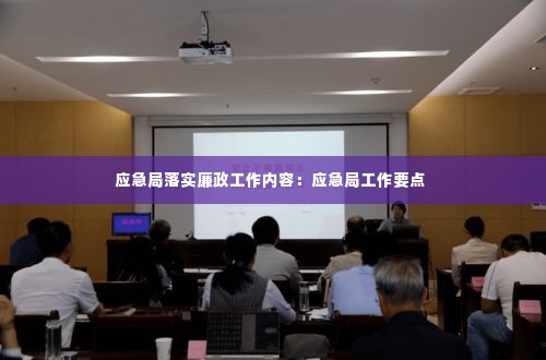 应急局落实廉政工作内容：应急局工作要点 