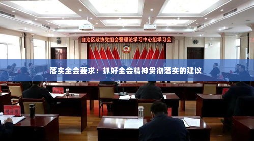 落实全会要求：抓好全会精神贯彻落实的建议 