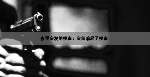 夜里突发的枪声：突然响起了枪声 
