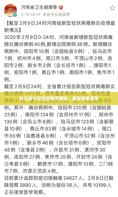 驻马店今日实时情况查询，最新动态速览