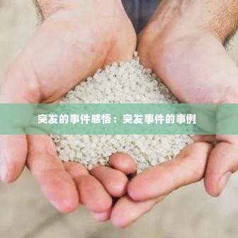 突发的事件感悟：突发事件的事例 