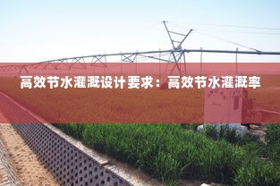 高效节水灌溉设计要求：高效节水灌溉率 