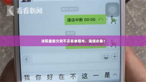 沭阳最新欠款不还名单曝光，追债必备！