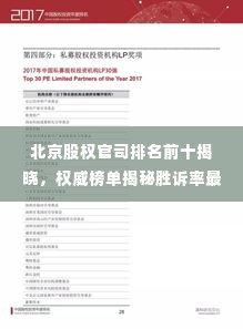 北京股权官司排名前十揭晓，权威榜单揭秘胜诉率最高的十大律师事务所