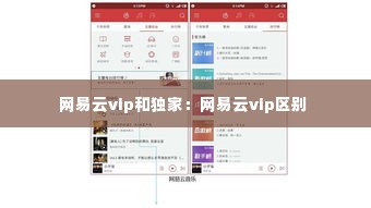 网易云vip和独家：网易云vip区别 