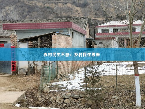 农村民生不断：乡村民生改善 