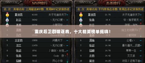 重庆后卫群雄逐鹿，十大精英榜单揭晓！