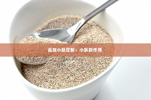高效小肽定制：小肽的作用 