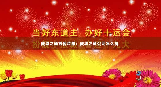 成功之道宣传片段：成功之道公司怎么样 