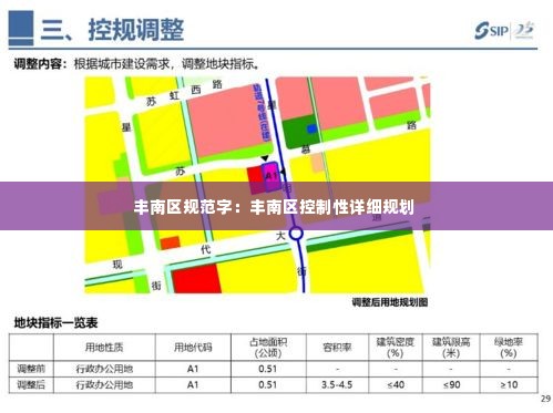 丰南区规范字：丰南区控制性详细规划 