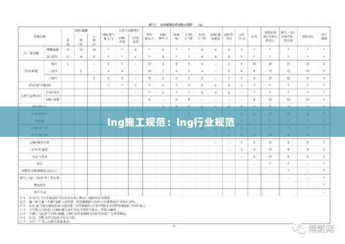 lng施工规范：lng行业规范 