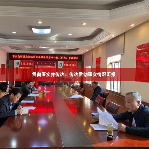 贯彻落实并传达：传达贯彻落实情况汇报 