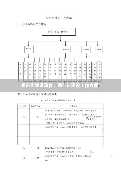 规范化建设动作：规范化建设工作方案 