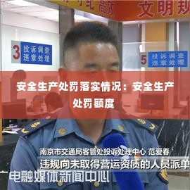 安全生产处罚落实情况：安全生产处罚额度 
