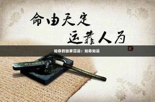知命的独家日运：知命知运 