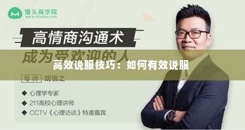 高效说服技巧：如何有效说服 