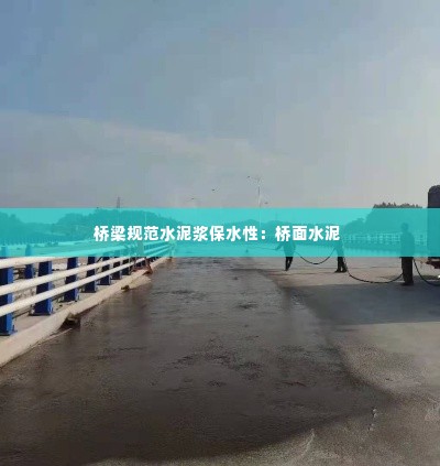 桥梁规范水泥浆保水性：桥面水泥 