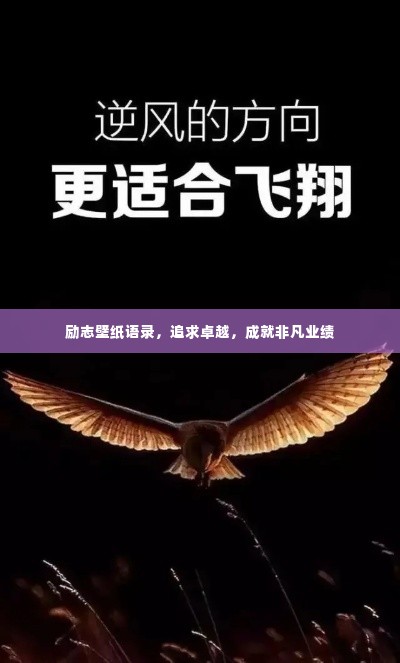 励志壁纸语录，追求卓越，成就非凡业绩