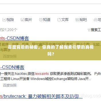 百度背后的秘密，你真的了解搜索引擎的真相吗？