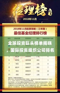 全球投资巨头榜单揭晓，国际投资组织公司排名一览