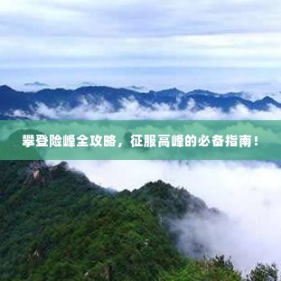 攀登险峰全攻略，征服高峰的必备指南！