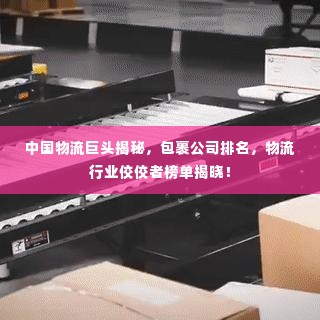 中国物流巨头揭秘，包裹公司排名，物流行业佼佼者榜单揭晓！