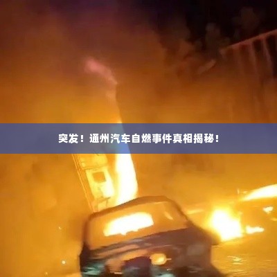 突发！通州汽车自燃事件真相揭秘！